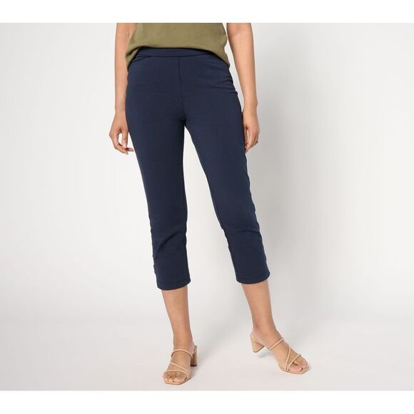 Susan Graver Pants - Susan Graver Women's Pants Sz XS Weekend Premium Slim Leg Crop Pant Blue A649305